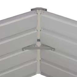 vidaXL Raised Garden Bed Anthracite 129x129x45cm Galvanised Steel Planter Pot - Additional view 4