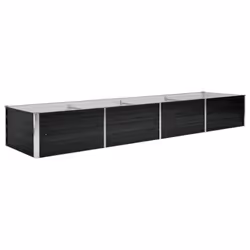 vidaXL Garden Raised Bed Anthracite 320x80x45cm Galvanised Steel Planter Pot