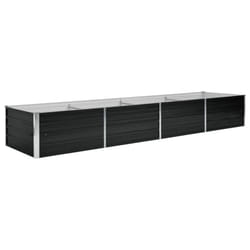 vidaXL Garden Raised Bed Anthracite 320x80x45cm Galvanised Steel Planter Pot