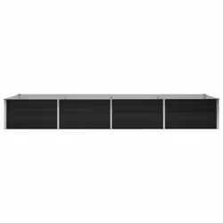 vidaXL Garden Raised Bed Anthracite 320x80x45cm Galvanised Steel Planter Pot
