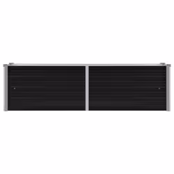 vidaXL Garden Raised Bed Anthracite 160x40x45cm Galvanised Steel Planter Pot