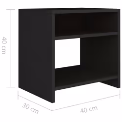 VidaXL 800011 nightstand/bedside table Black - Additional view 6