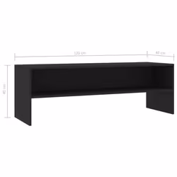 vidaXL TV Cabinet Black Engineered Wood HiFi TV Stand Sideboard Furniture - Additional view 6