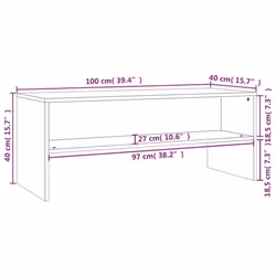 vidaXL TV Cabinet Concrete Grey Engineered Wood Stand Sideboard Furniture - Additional view 4