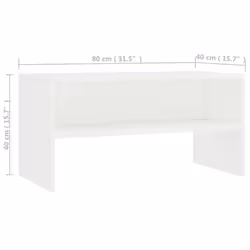 vidaXL TV Cabinet White Engineered Wood TV Stand Sideboard Furniture Unit - Additional view 5
