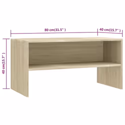vidaXL TV Cabinet Sonoma Oak Engineered Wood TV Stand Sideboard Furniture - Additional view 6