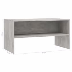 vidaXL TV Cabinet Concrete Grey Engineered Wood Stand Sideboard Furniture - Additional view 5