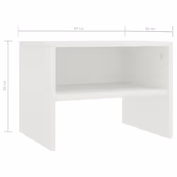 VidaXL 800064 nightstand/bedside table White - Additional view 7
