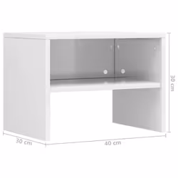 VidaXL 800075 nightstand/bedside table White - Additional view 6
