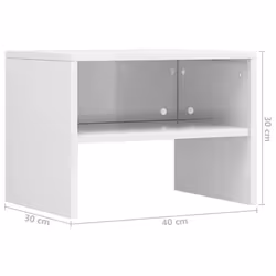 VidaXL 800076 nightstand/bedside table White - Additional view 7