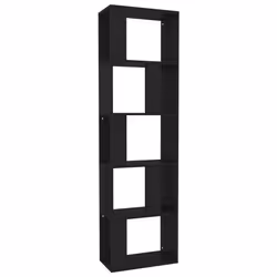 VidaXL 800109, Black, 5 shelves, Wood, Wood, 450 mm, 240 mm