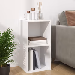vidaXL Vinyl Storage Box White Engineered Wood Recorder Collection Cabinet - Additional view 8