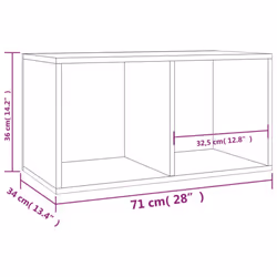 vidaXL Vinyl Storage Box Sonoma Oak Engineered Wood Collection Cabinet Rack - Additional view 4
