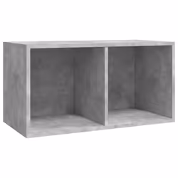 vidaXL Vinyl Storage Box Concrete Grey Engineered Wood Recorder Collection
