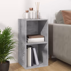 vidaXL Vinyl Storage Box Concrete Grey Engineered Wood Recorder Collection