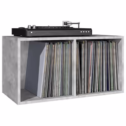 vidaXL Vinyl Storage Box Concrete Grey Engineered Wood Recorder Collection - Additional view 5