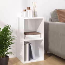 vidaXL Vinyl Storage Box High Gloss White Engineered Wood Recorder Collection - Additional view 8
