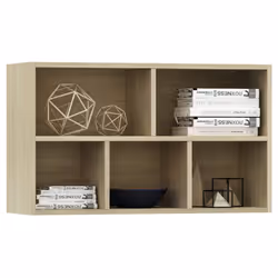 vidaXL Book Cabinet/Sideboard Sonoma Oak Engineered Wood Bookshelf Book Rack