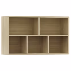 vidaXL Book Cabinet/Sideboard Sonoma Oak Engineered Wood Bookshelf Book Rack - Additional view 6
