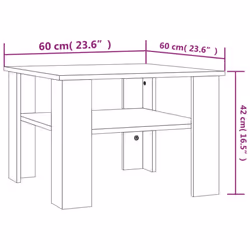 vidaXL Coffee Table Sonoma Oak Engineered Wood Couch Dining Telephone Table - Additional view 6