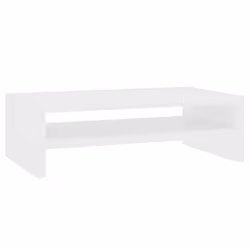 vidaXL Monitor Stand with a Storage Shelf White Engineered Wood Screen Stand