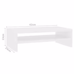 vidaXL Monitor Stand with a Storage Shelf White Engineered Wood Screen Stand - Additional view 6