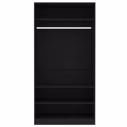vidaXL Wardrobe Black 100x50x200cm Engineered Wood Clothing Storage Cabinet - Additional view 5