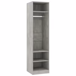 vidaXL Wardrobe Concrete Grey 50x50x200cm Engineered Wood Clothing Cabinet