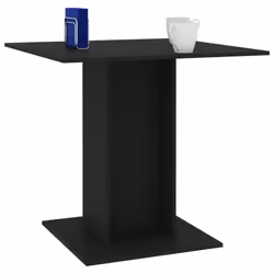 vidaXL Dining Table Black Engineered Wood Kitchen Home Dinner Table Furniture - Additional view 5