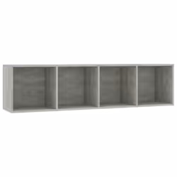 vidaXL Book Cabinet/TV Cabinet Concrete Grey Media Stand Display Wall Shelf