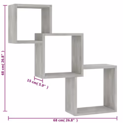 VidaXL 800274 shelve Wood Grey - Additional view 6
