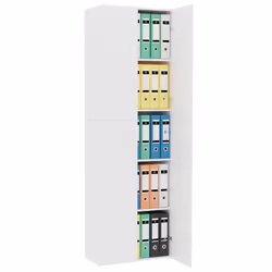 vidaXL Office Cabinet White Engineered Wood Filing Folder Cabinet Storage Rack