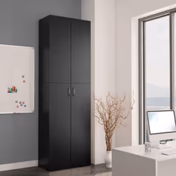 vidaXL Office Cabinet Black Engineered Wood Filing Folder Cabinet Storage Rack - Additional view 10