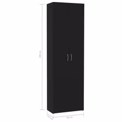 vidaXL Office Cabinet Black Engineered Wood Filing Folder Cabinet Storage Rack - Additional view 11