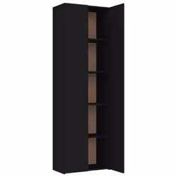 vidaXL Office Cabinet Black Engineered Wood Filing Folder Cabinet Storage Rack