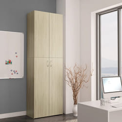 vidaXL Office Cabinet Sonoma Oak Engineered Wood Filing Folder Storage Rack