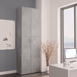 vidaXL Office Cabinet Concrete Grey Engineered Wood Filing Folder Storage Rack - Additional view 10