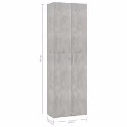 vidaXL Office Cabinet Concrete Grey Engineered Wood Filing Folder Storage Rack - Additional view 11