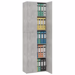 vidaXL Office Cabinet Concrete Grey Engineered Wood Filing Folder Storage Rack