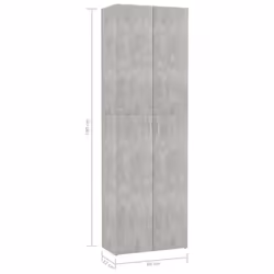 vidaXL Office Cabinet Concrete Grey Engineered Wood Filing Folder Storage Rack - Additional view 6