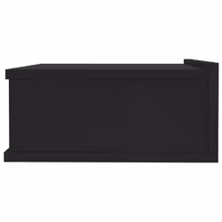 vidaXL 2x Floating Nightstand Black Engineered Wood Wall-mounted Bedside Shelf - Additional view 5
