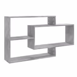 vidaXL Wall Shelf Concrete Grey Engineered Wood Floating Cabinet Bookshelf