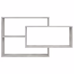 vidaXL Wall Shelf Concrete Grey Engineered Wood Floating Cabinet Bookshelf