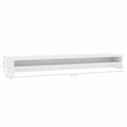 vidaXL Monitor Stand White Engineered Wood Screen Display Computer Riser Shelf - Additional view 4
