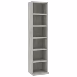 vidaXL CD Cabinet Concrete Grey 21x20x88 cm Engineered Wood Storage Organiser