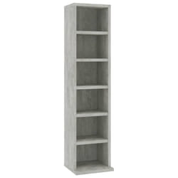vidaXL CD Cabinet Concrete Grey 21x20x88 cm Engineered Wood Storage Organiser