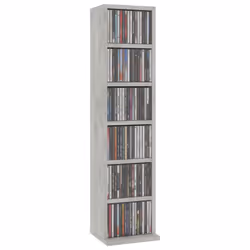 vidaXL CD Cabinet Concrete Grey 21x20x88 cm Engineered Wood Storage Organiser