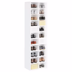 vidaXL Shoe Cabinet White Engineered Wood Shoe Rack Organiser Shelf Holder