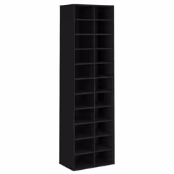 vidaXL Shoe Cabinet Black Engineered Wood Shoe Rack Organiser Shelf Holder