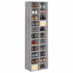 vidaXL Shoe Cabinet Concrete Engineered Wood Grey Shoe Shelf Organiser Holder